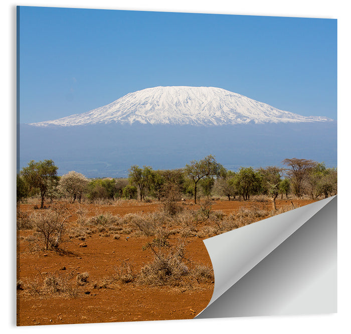 Mount Kilimanjaro Landscape Wall Art as a poster print