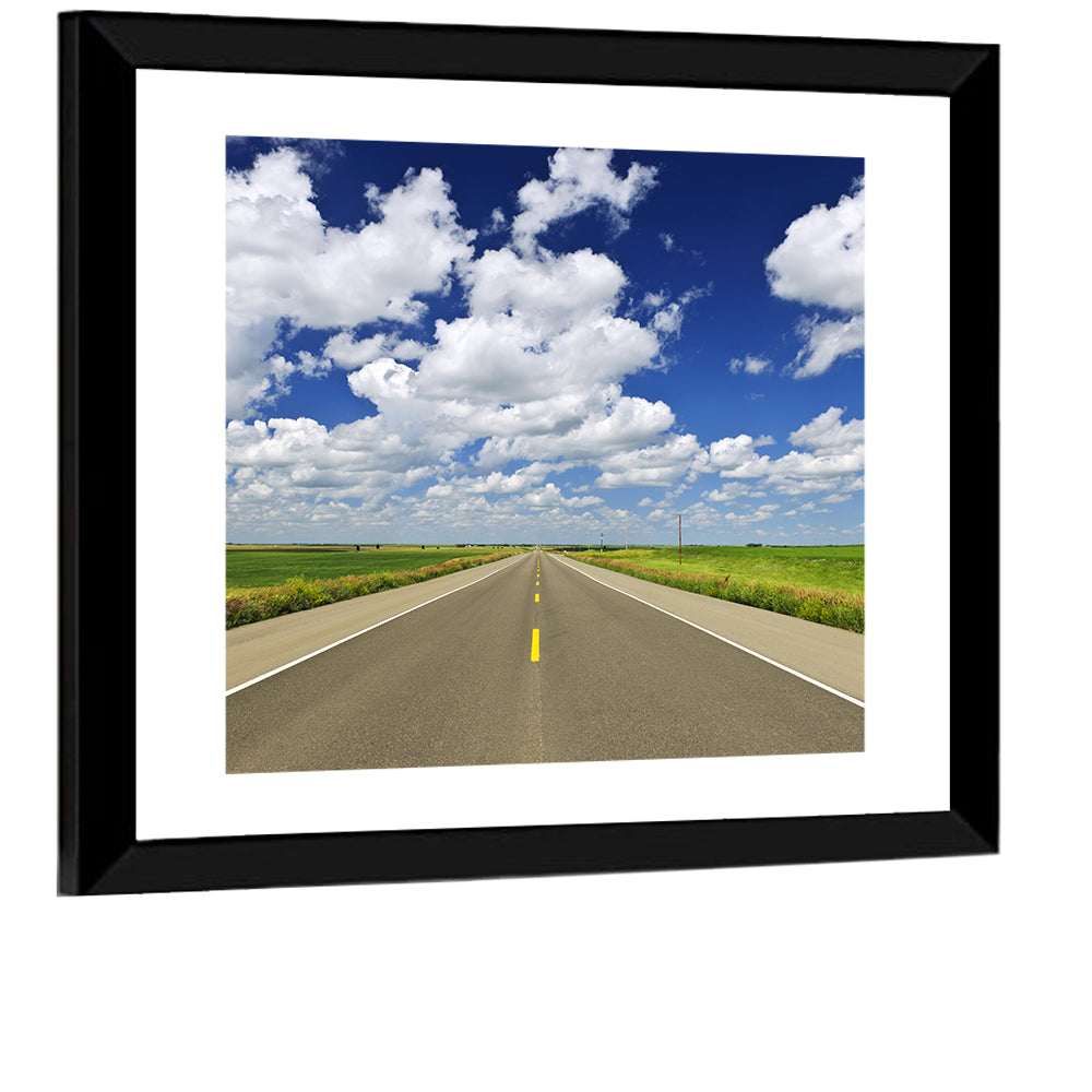 Saskatchewan Prairie Highway Wall Art