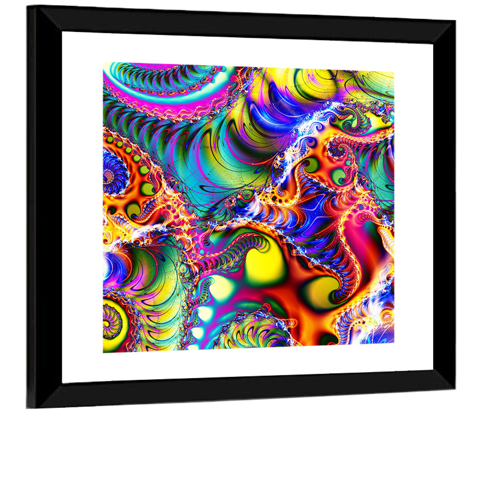 Digital Colored Abstract Wall Art