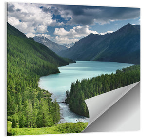 Siberia Woods Mountain Lake Wall Art