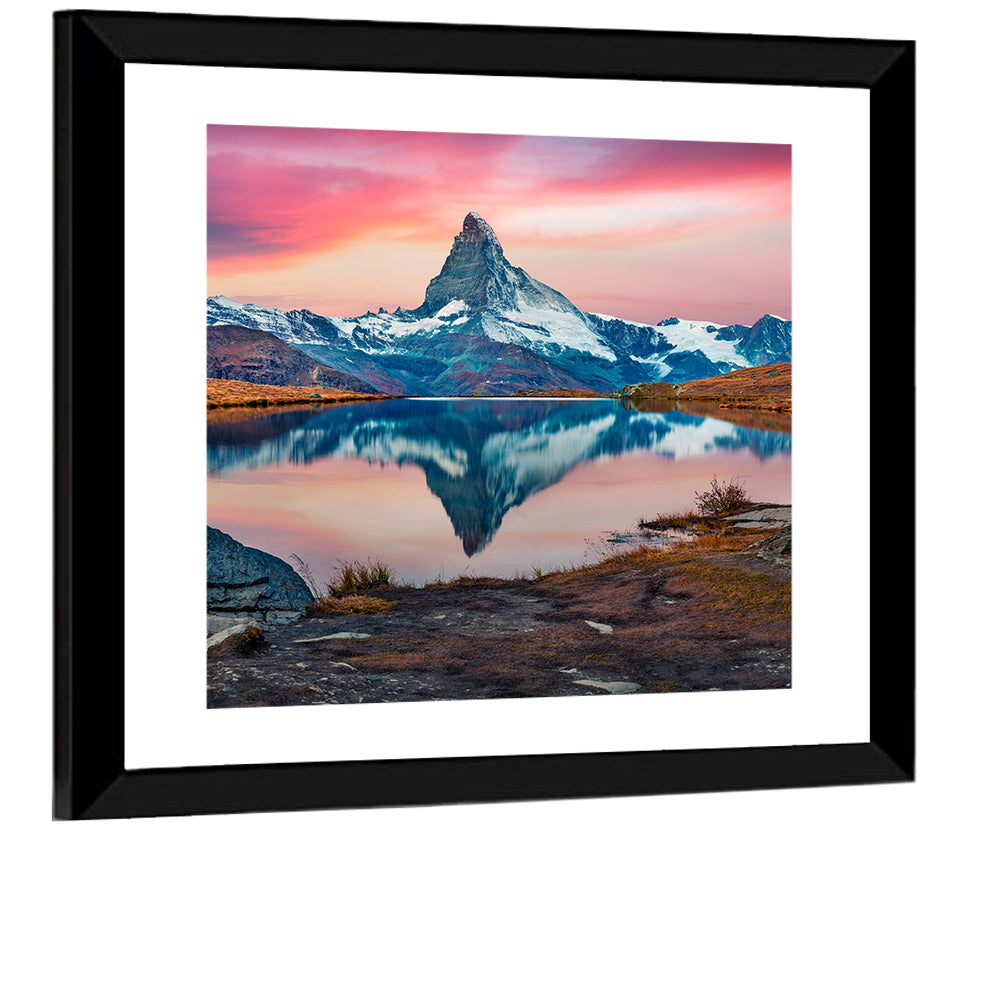 Matterhorn Reflection at Stellisee Wall Art