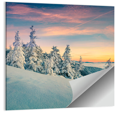 Snowy Carpathian Sunset Wall Art
