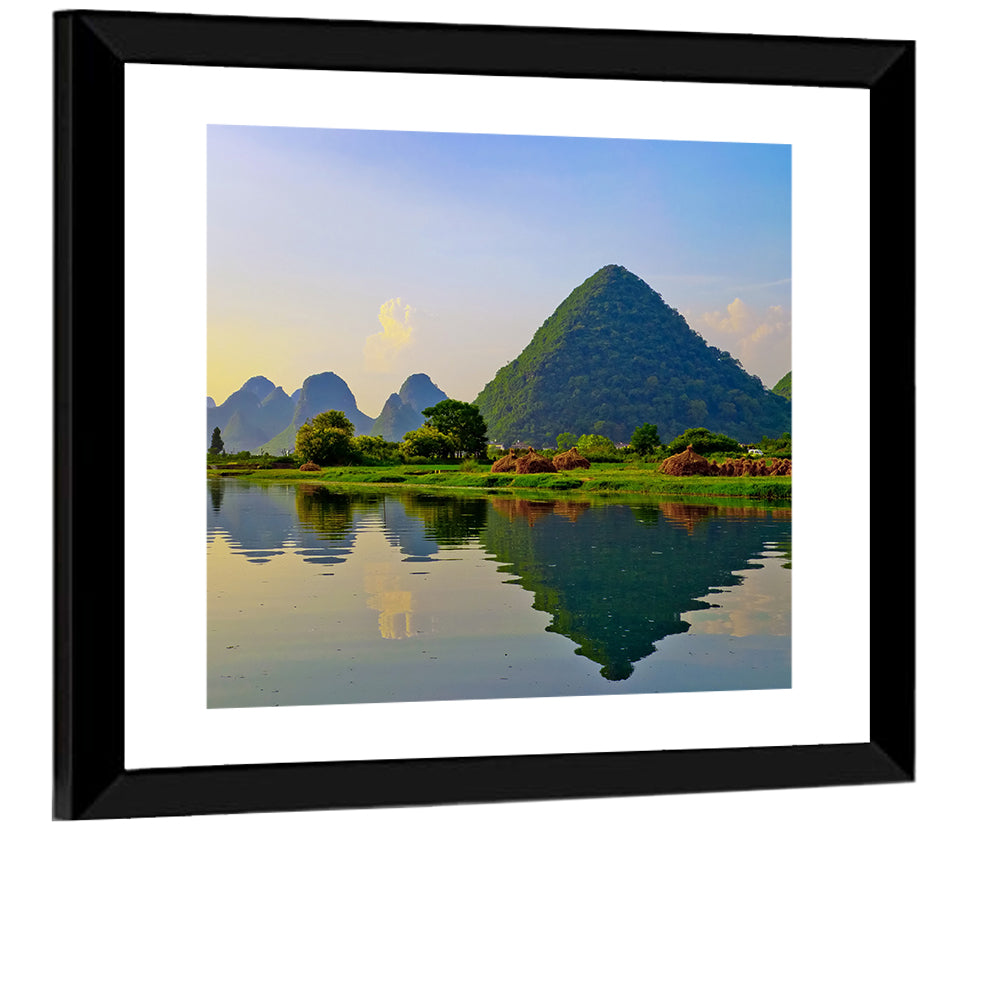 Yangshuo Reflection on Li River Wall Art