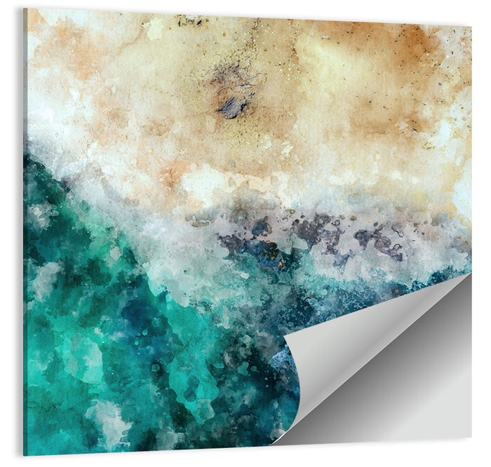 Aerial Beach Abstract Wall Art as a poster print