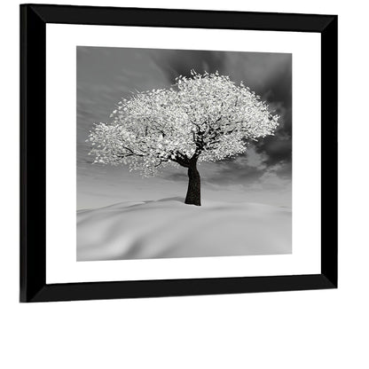 Cherry Tree In Winter Wall Art