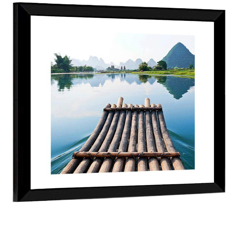 Li River Bamboo Raft, Guilin Wall Art