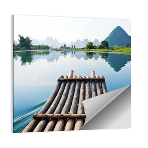 Li River Raft Wall Art