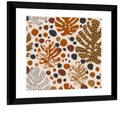 Tropical Leaves & Stones Illustration Wall Art