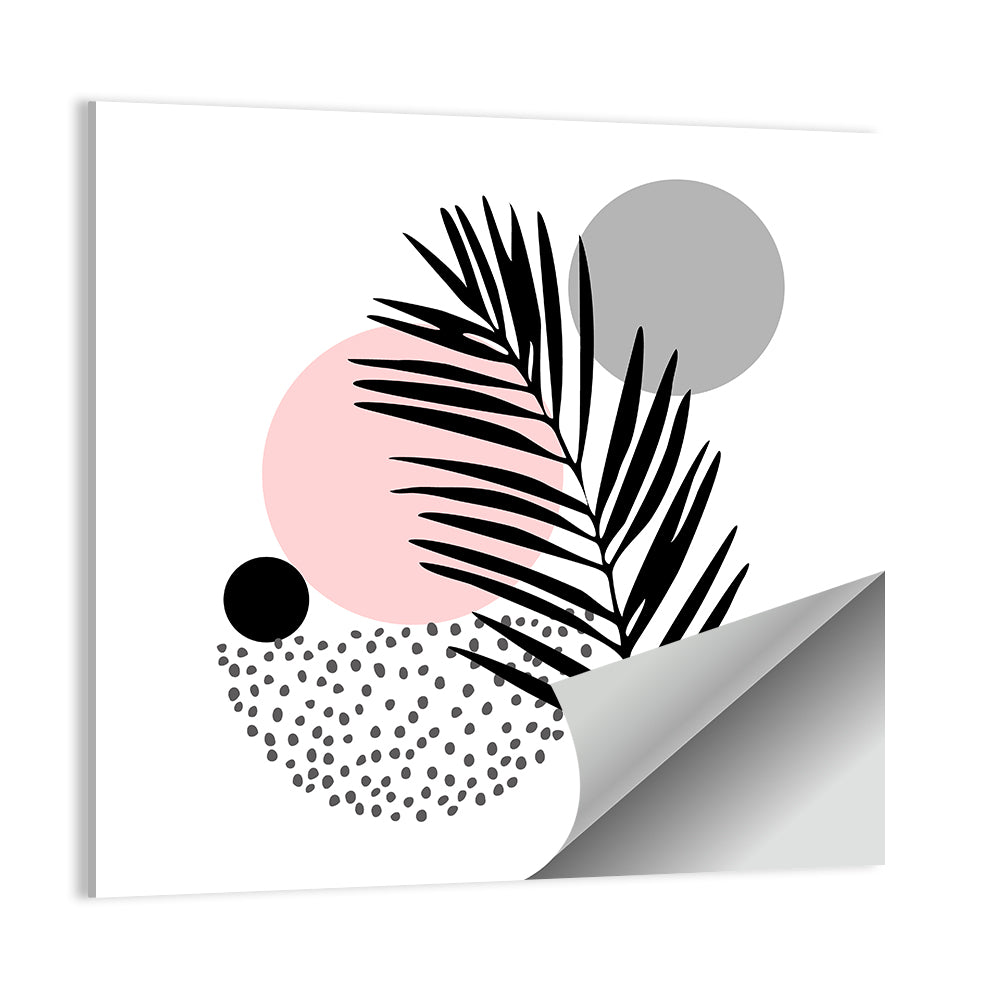 Stippled Palm Leaf Illustration Wall Art