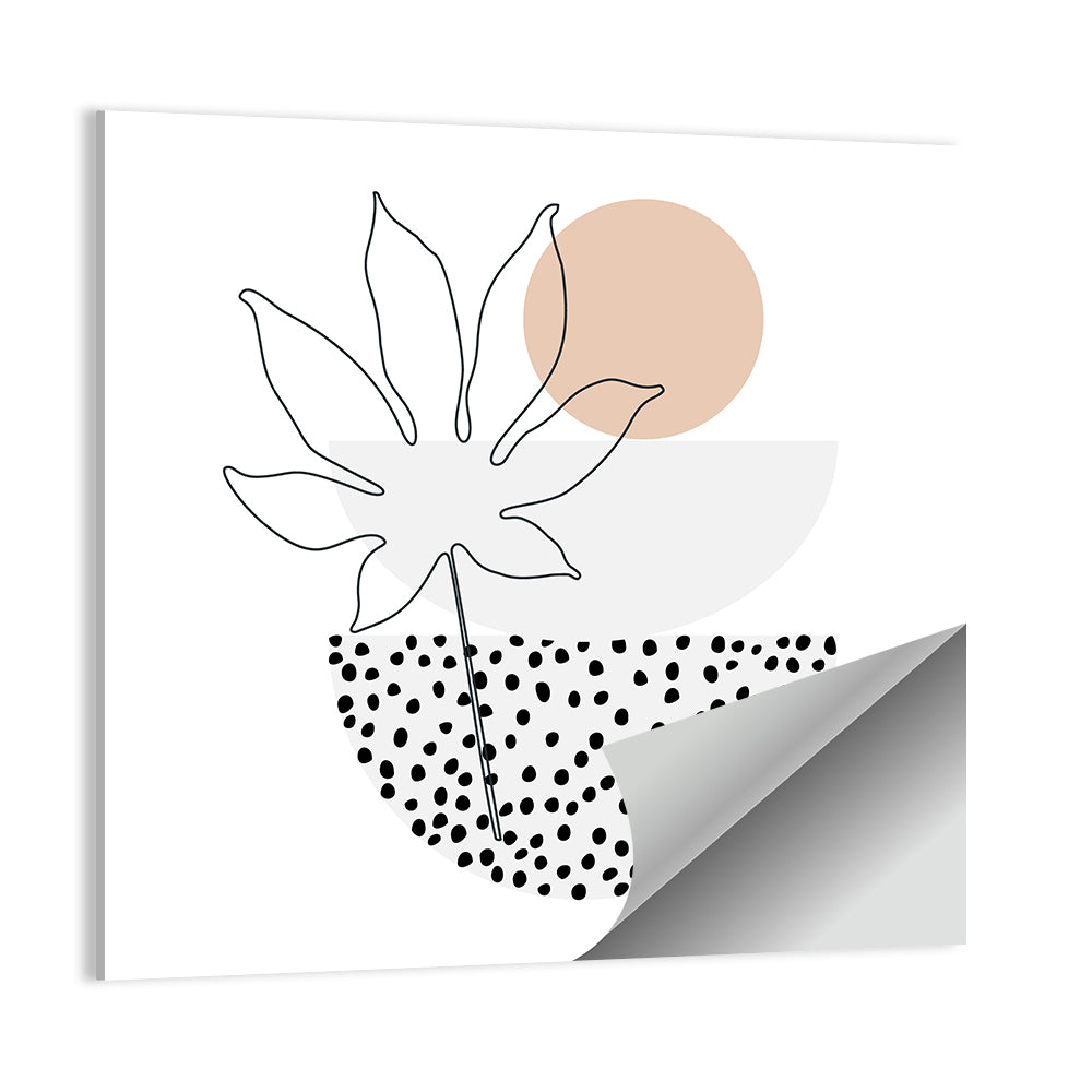 Palm Leaf with Peach Bowls Wall Art
