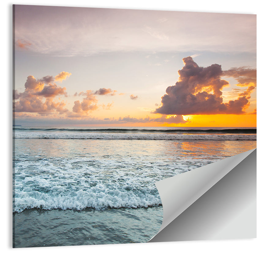 Golden Hour Beach Sunset Surf Wall Art