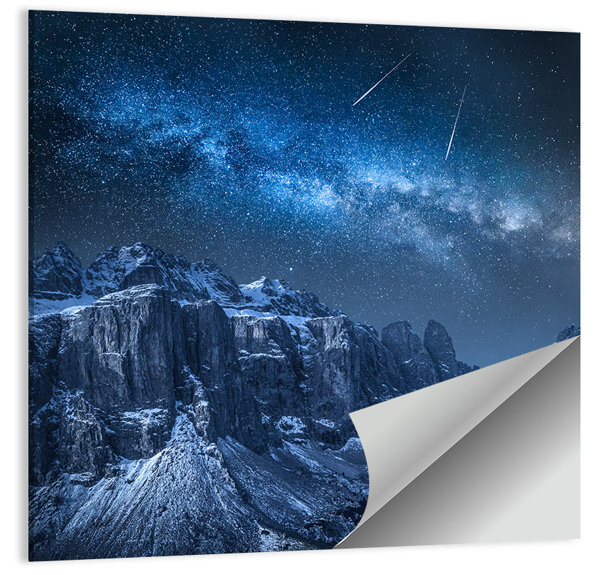 Milky Way Over Snowy Dolomites Wall Art
