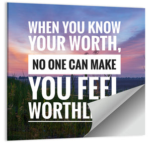 When You Know Your Worth Wall Art
