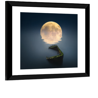 Moon & Broken Ship Wall Art