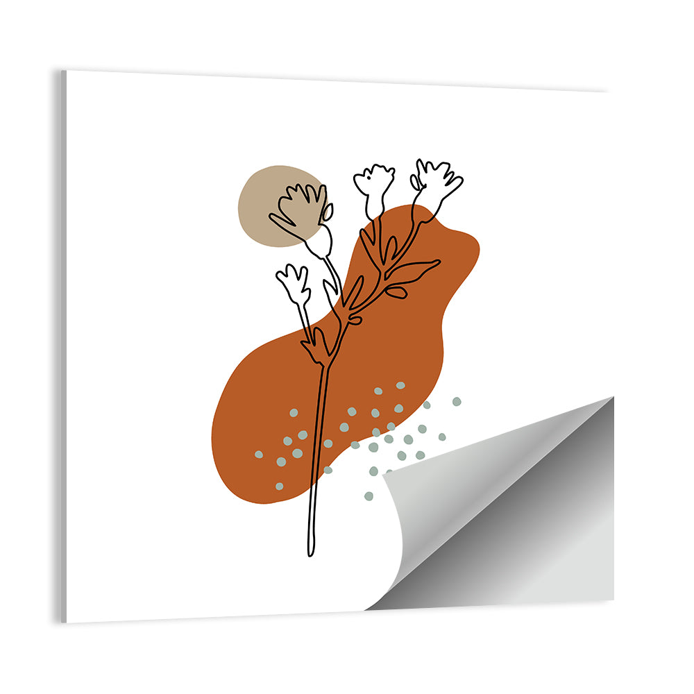 Terracotta Meadow Foliage Wall Art