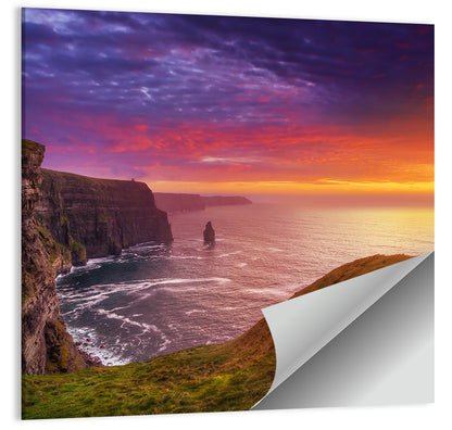 Moher Cliffs Sunset Wall Art