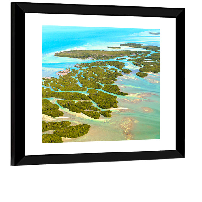 Florida Keys Mangrove Islands Wall Art as a framed print