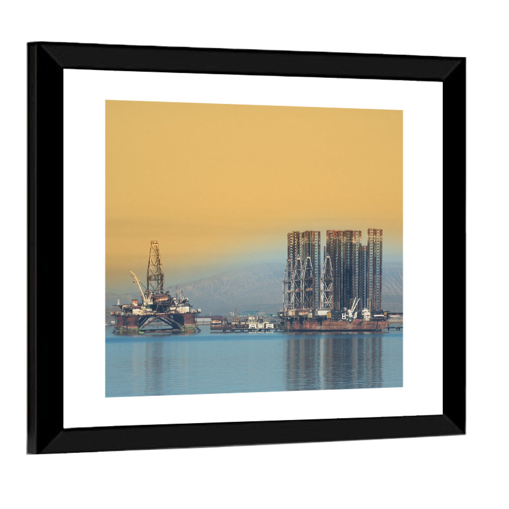 Oil Rigs Baku Wall Art