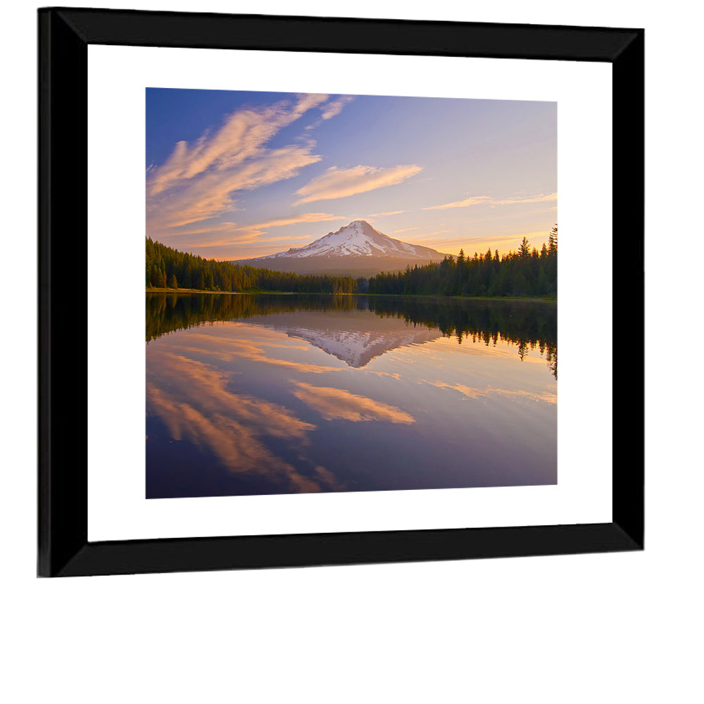 Mount Hood Reflection at Trillium Lake Wall Art