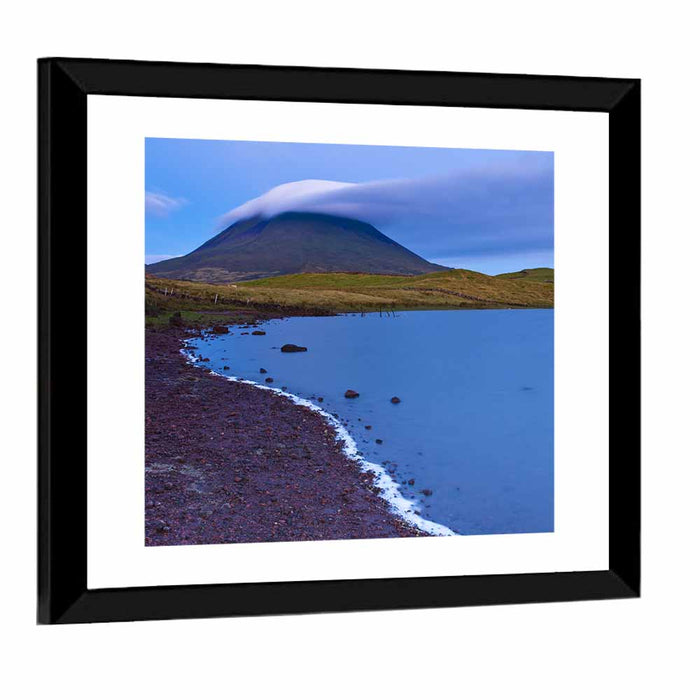 Captain Lake at Dusk Wall Art as a framed print
