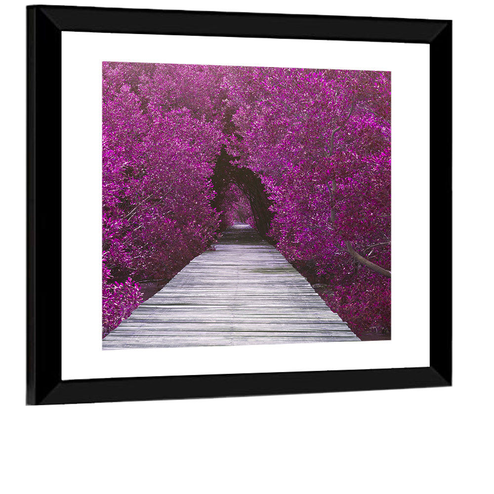 Magenta Mangrove Pathway Wall Art