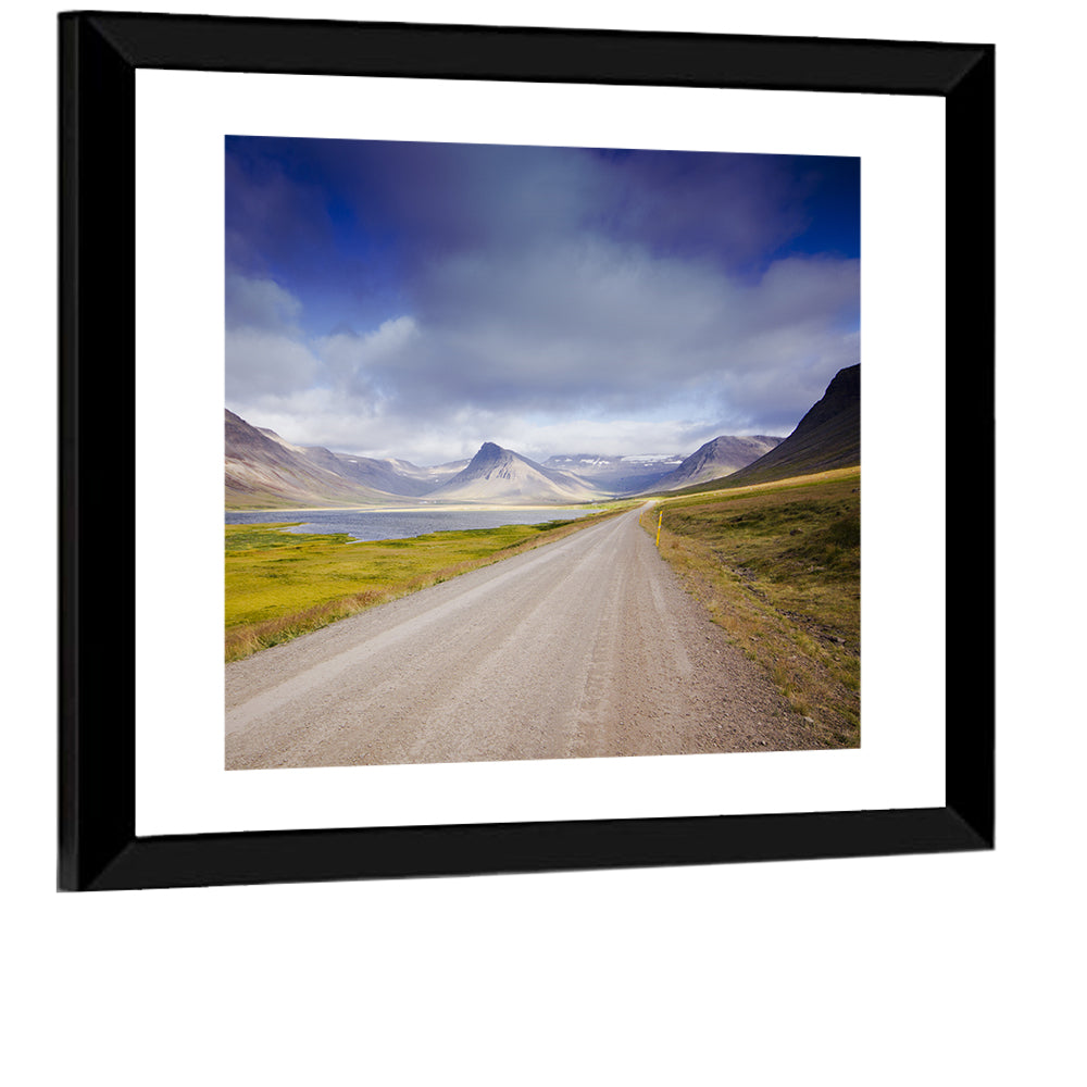 Iceland Gravel Road Landscape Wall Art