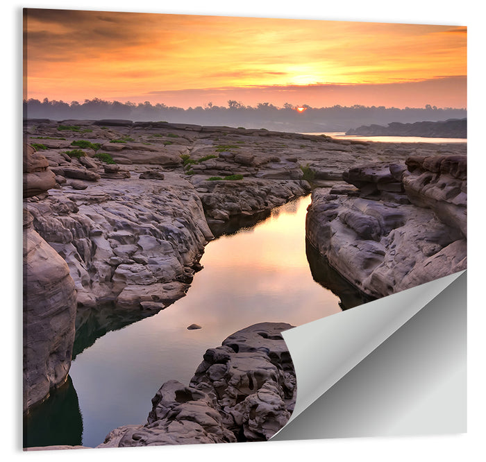 Sam Phan Bok Sunrise River Canyon Wall Art as a poster print