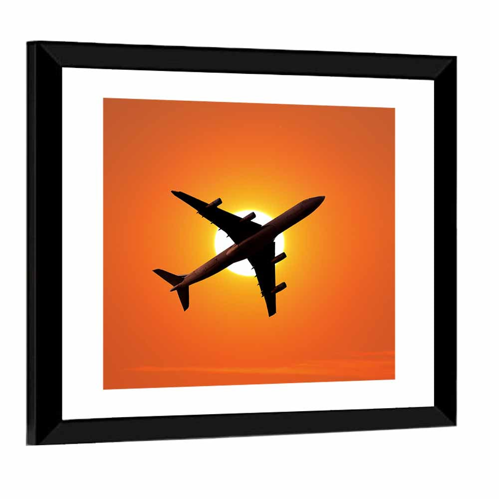 Flying Airplane Air Travel Concept Wall Art