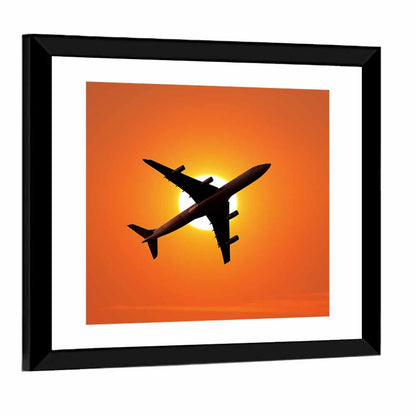 Flying Airplane Air Travel Concept Wall Art
