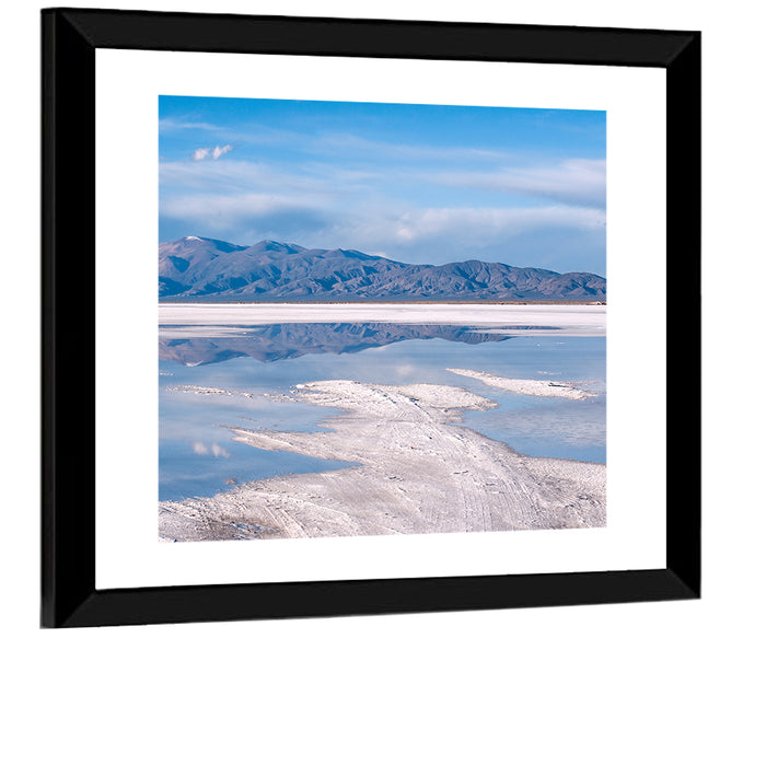 Salinas Grandes Salt Flats Wall Art as a framed print