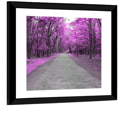 Autumn Forest Road Wall Art