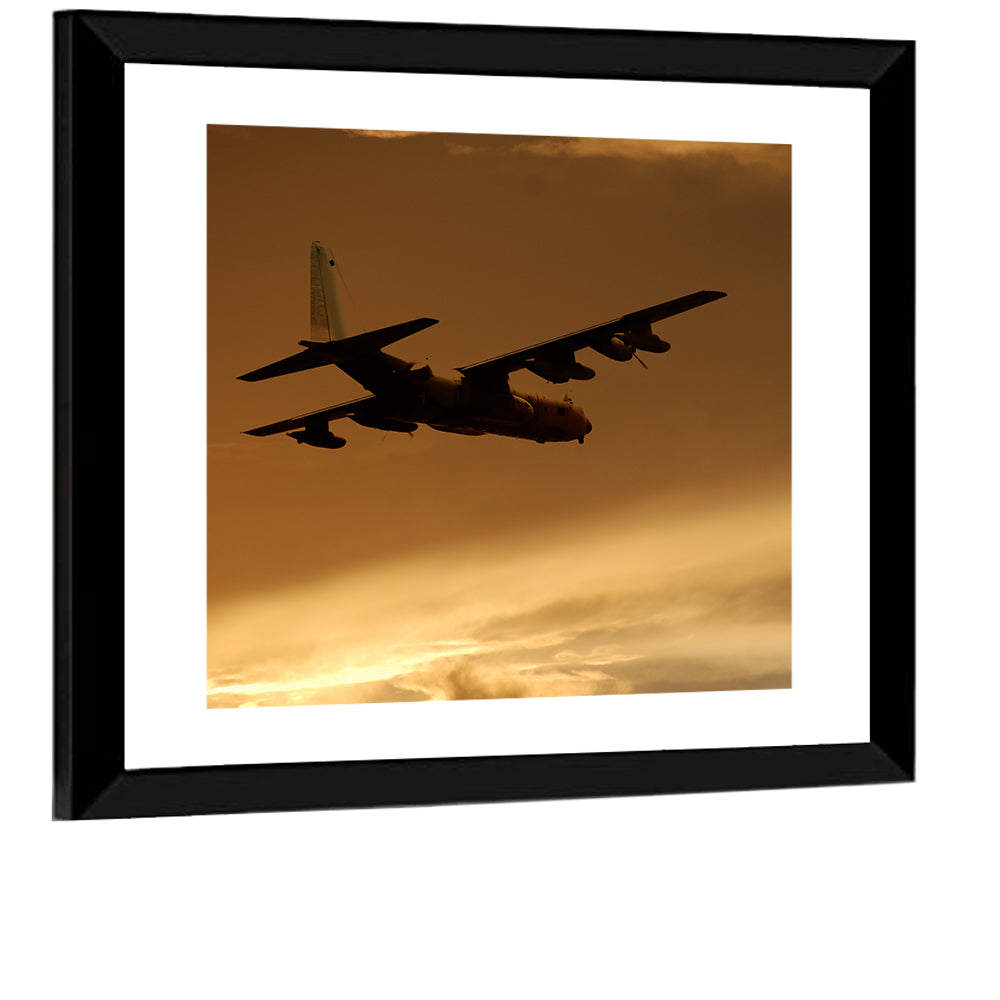 Military Freight Transport Plane Wall Art