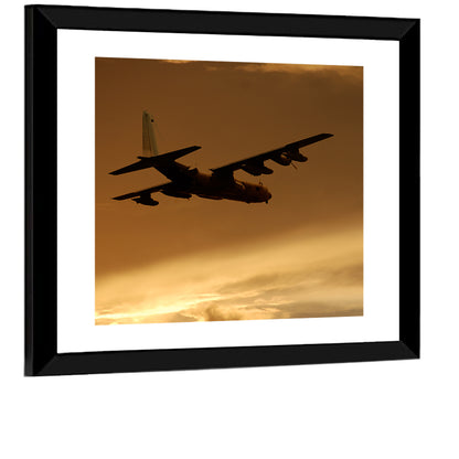 Military Freight Transport Plane Wall Art