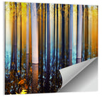 Ethereal Autumn Forest Reflection Abstract Wall Art