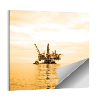 Oil Rig Sunset Wall Art