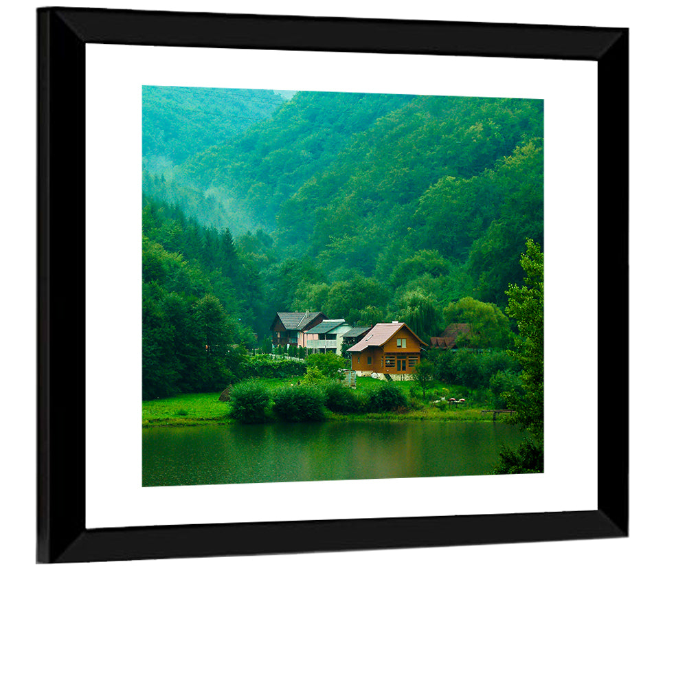 Mist Over Lake Tarnita Wall Art