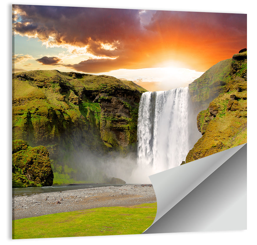 Skogafoss Waterfall Wall Art