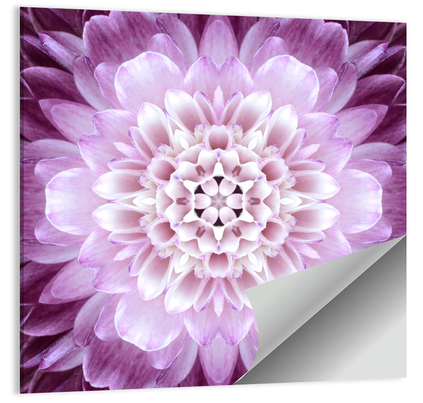 Kaleidoscopic Dahlia Mandala Wall Art