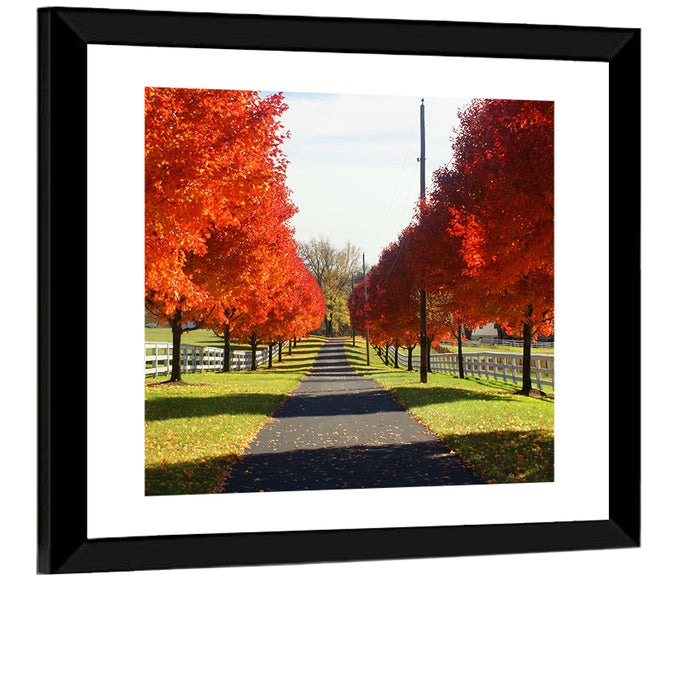 Frederick Farm Road Wall Art as a framed print