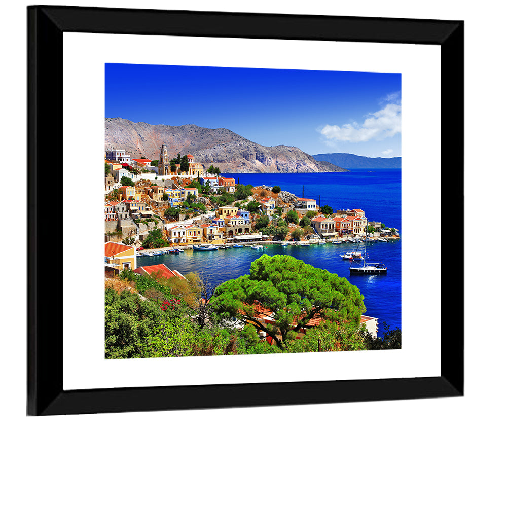 Symi Harbor, Greece Wall Art