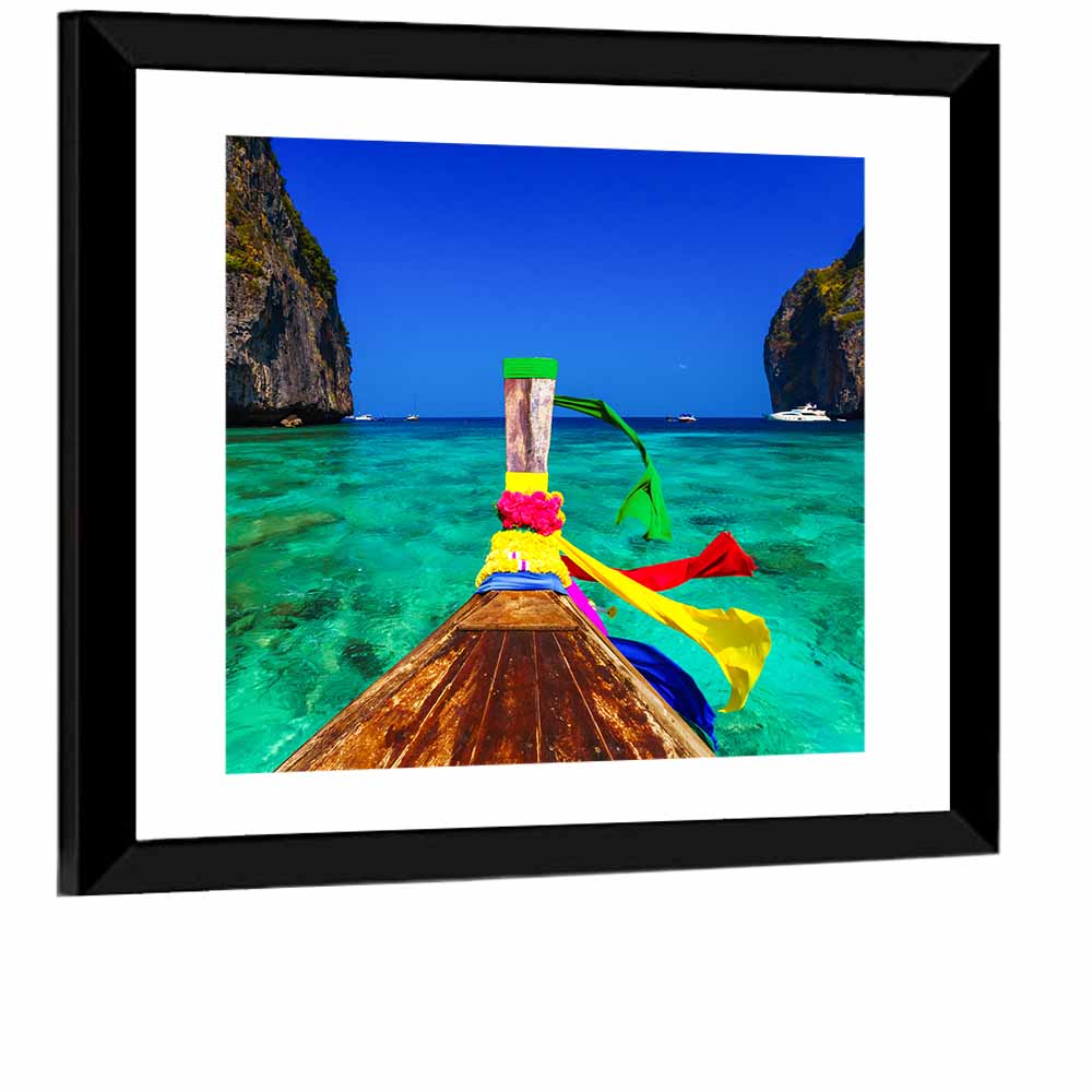 Maya Bay Boat Wall Art