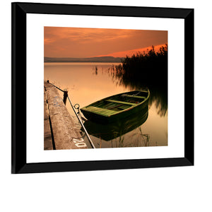 Boat in Lake Balaton Wall Art