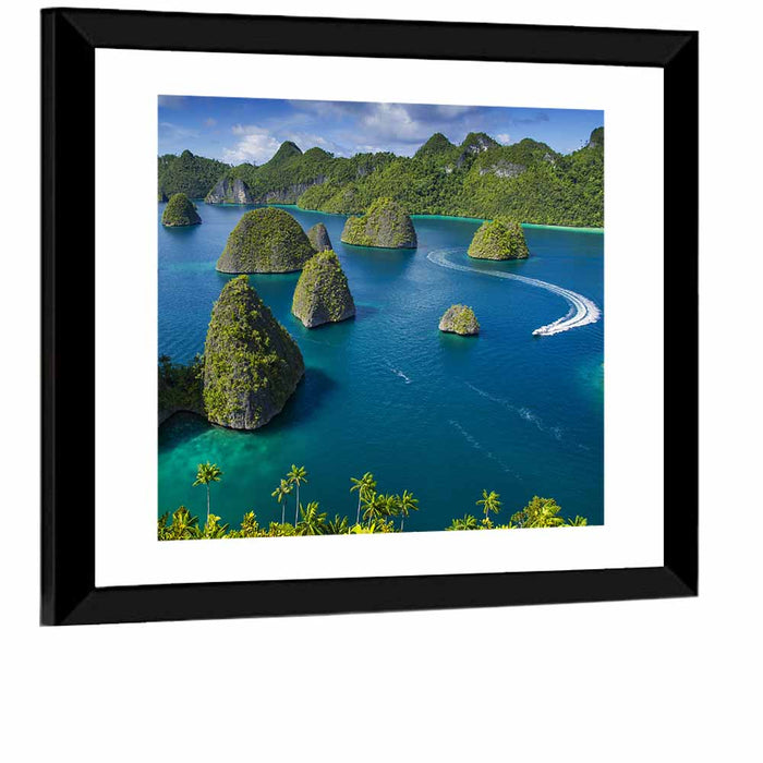 Wayag Islands, Raja Ampat Wall Art as a framed print