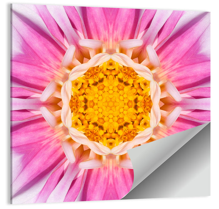 Kaleidoscopic Dahlia Mandala Bloom Wall Art as a poster print
