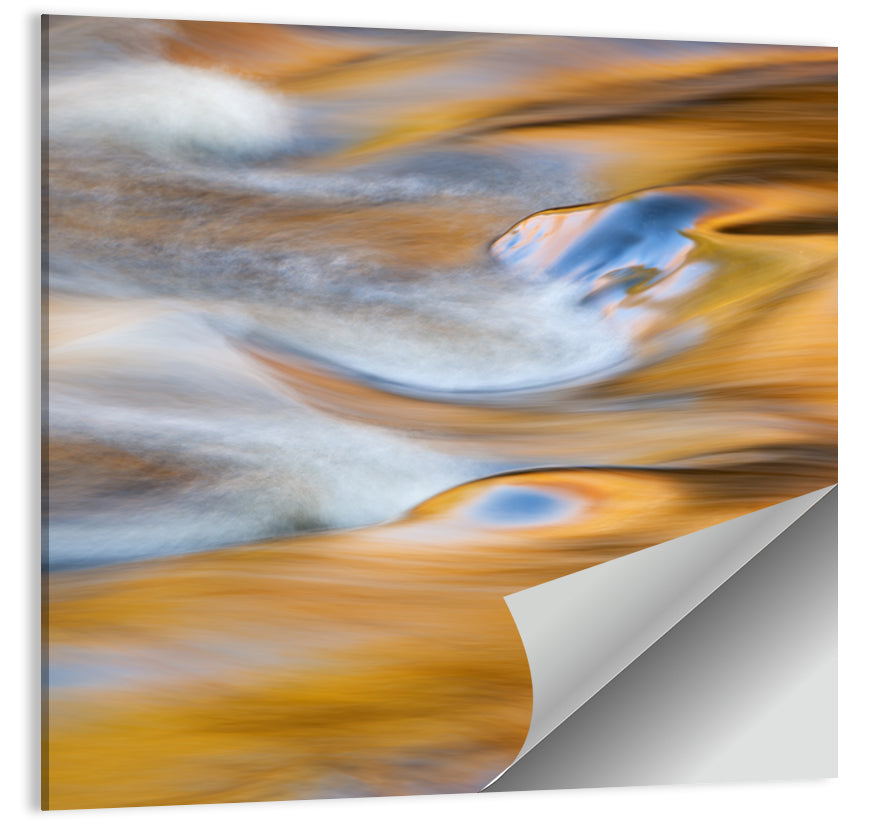 Golden Water Abstract Wall Art