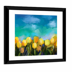 Tulips Flowers Abstract Wall Art