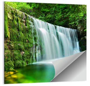 Waterfall in Emerald Lake Wall Art