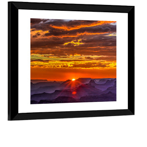 Lipan Point Golden Sunset Wall Art