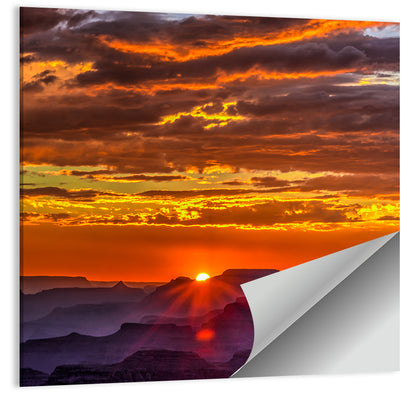 Lipan Point Golden Sunset Wall Art