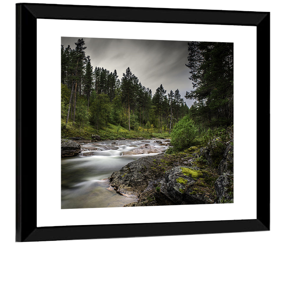 Mossy Forest Stream Wall Art